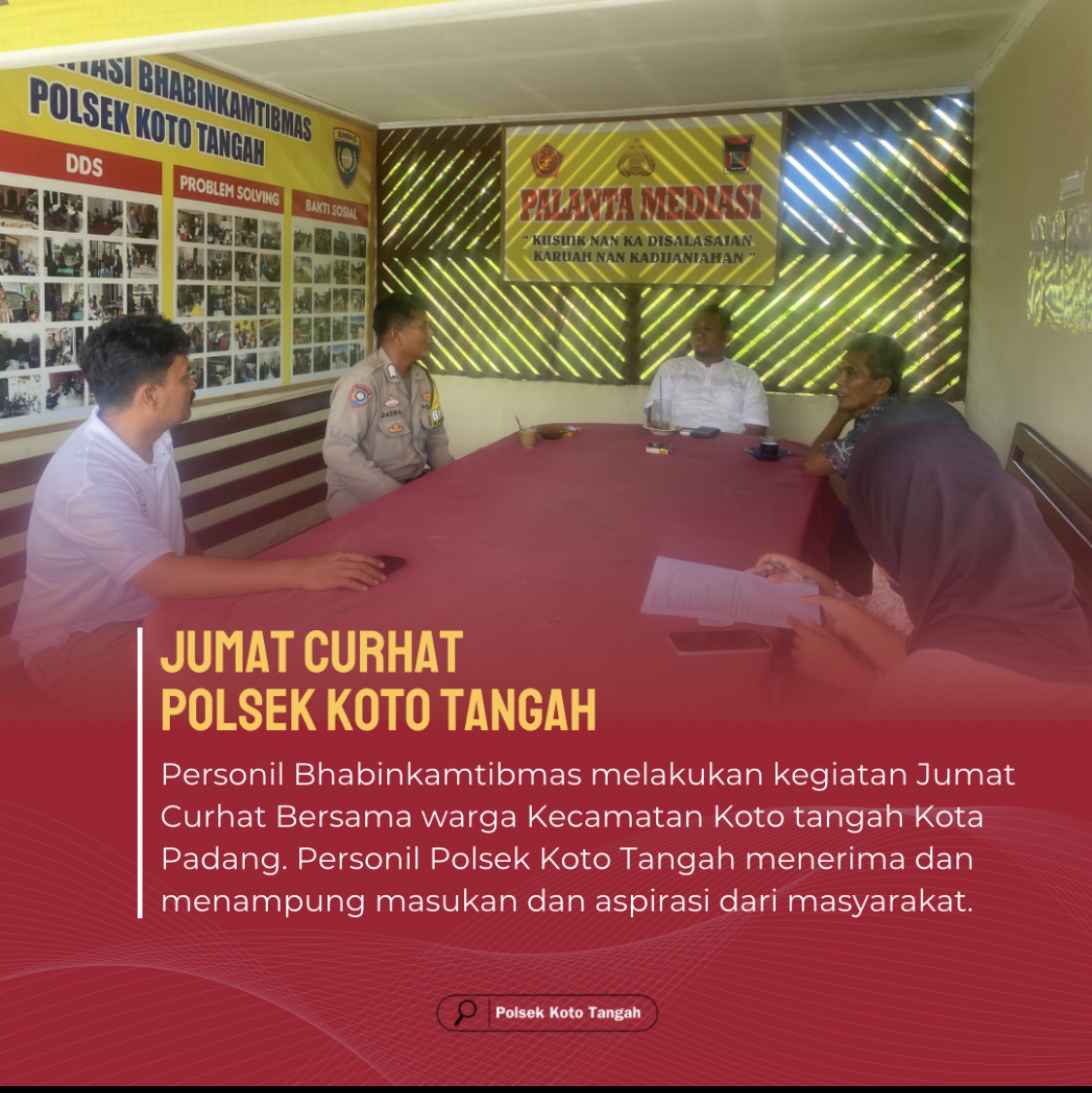 Tampung aspirasi dan keluhan masyarakat, Personil Polsek Koto Tangah gelar 