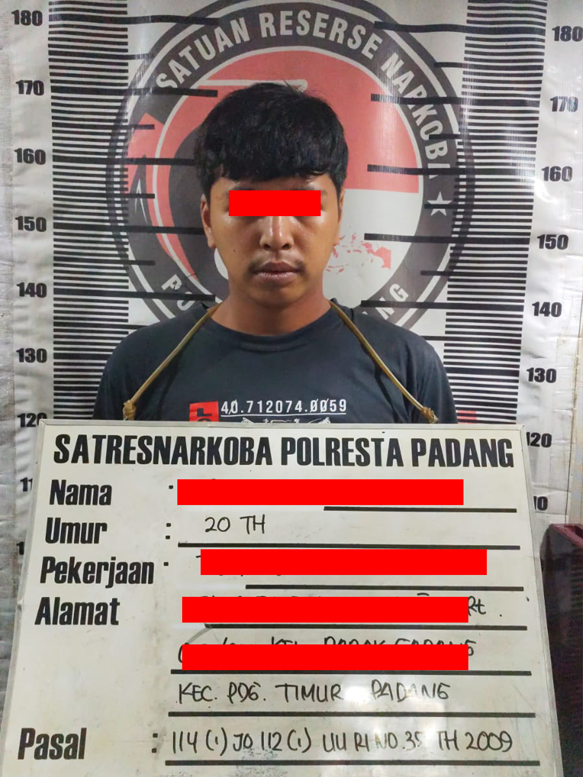 Tim Rajawali Satres Narkoba Polresta Padang Tangkap Pemuda Diduga Pengedar Narkotika Jenis Sabu di Lubeg