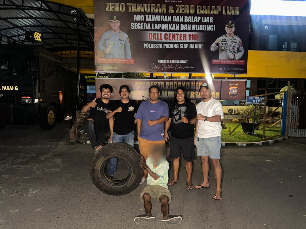 Polisi Tangkap Pelaku Pencurian Ban Serap di Padang, Terungkap Lewat Rekaman CCTV